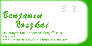 benjamin noszkai business card